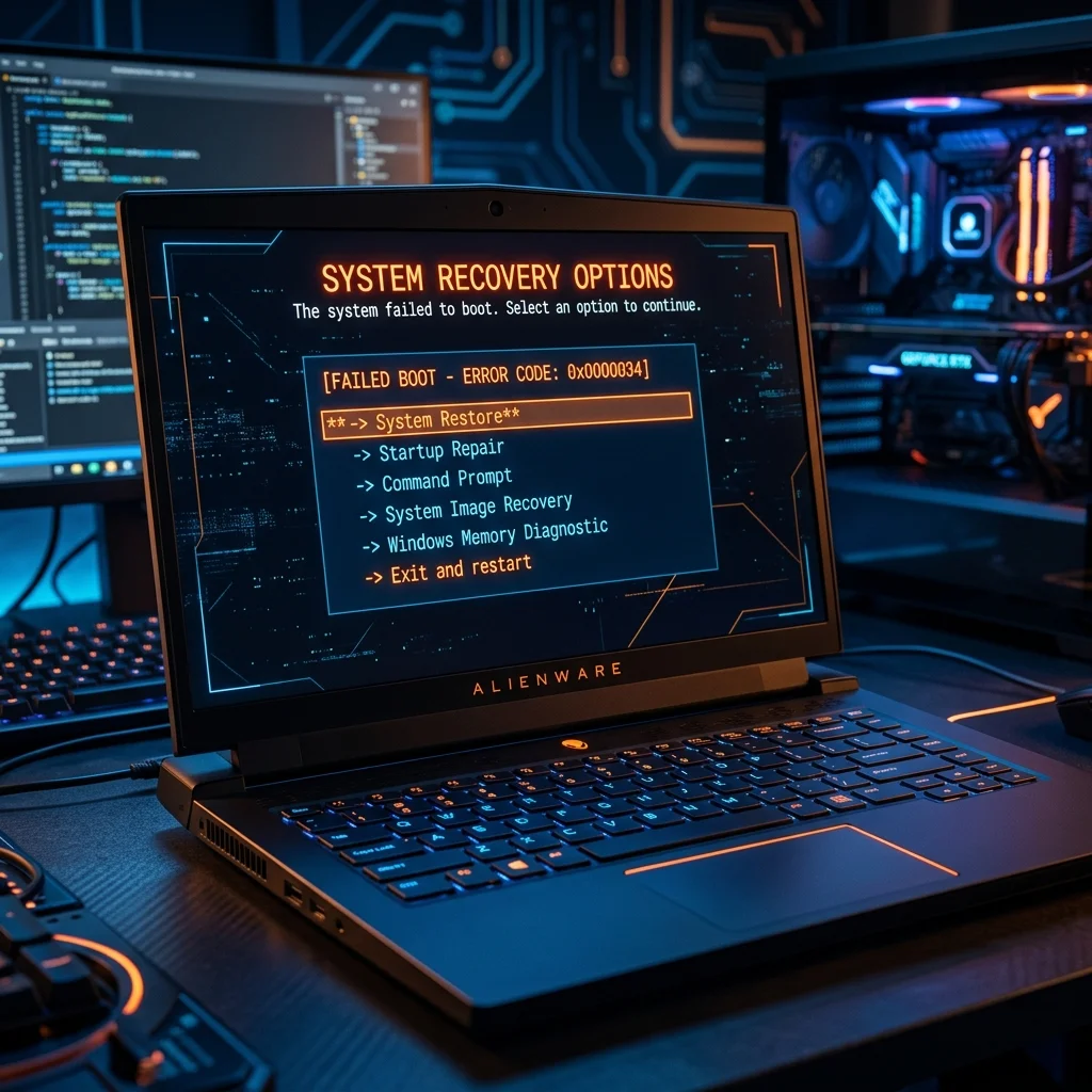 Computadora portátil que no inicia mostrando menú de recuperación de Windows